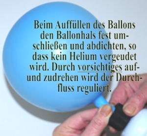 Tipp zur Anwendung: Auffllen von Luftballons mit Heliumgas aus der Mini-Einweg-Heliumflasche